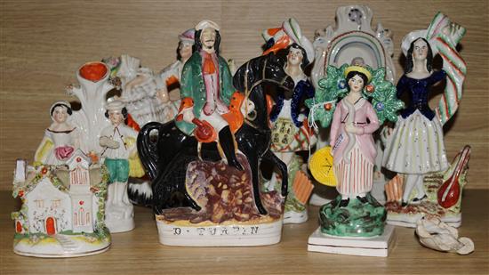A Wesley flatback figure and 3 others